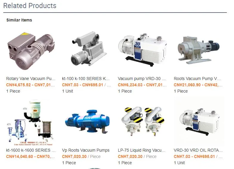 Vacuum Pump Rotary Roots Liquid-Ring Water Piston Dry Portable Screw Scroll Reciprocating Diaphragm Centrifugal Positive Displacement DC AC Air Vacuum Pump