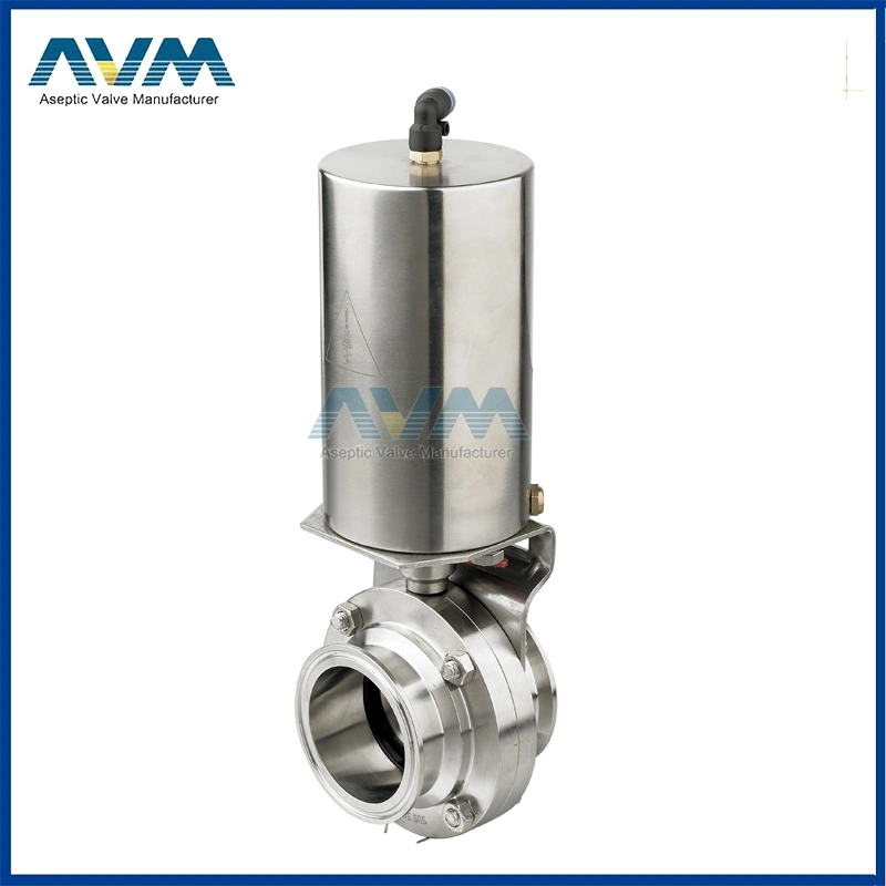 2.5&quot; SMS Stainless Steel Tri-Clamp Butterfly Valves with Stainless Steel Multiple Hands