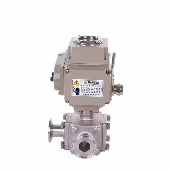Electric Three Way Stainless Steel Ball Valve with Electric Acatuator